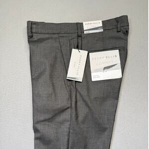 Perry Ellis Portfolio Men's Slim Fit Stretch Dress Pants Alloy 29x30 $95